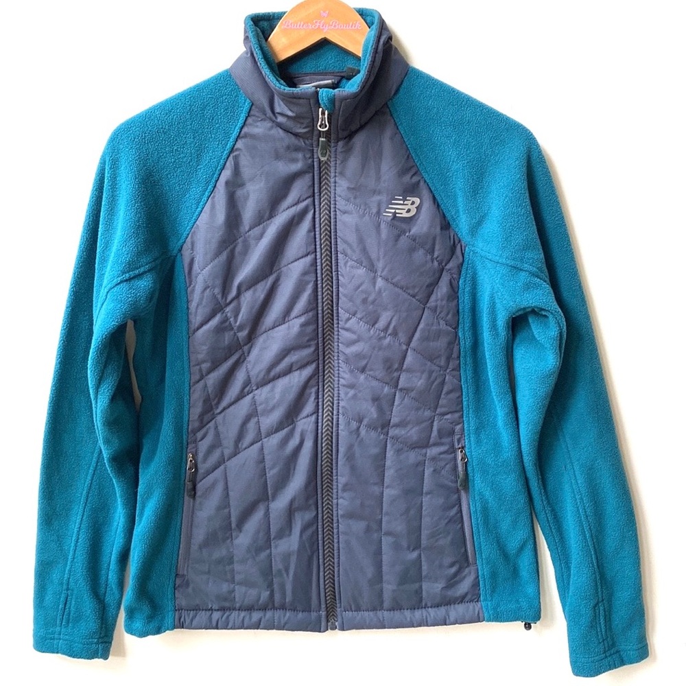 (A54) New Balance Fleece Quilted Jacket with thumbholes, Size Small